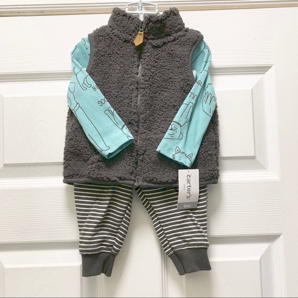 Carter's Other - Carter’s Baby Boy Bodysuit, Vest, and Pant set